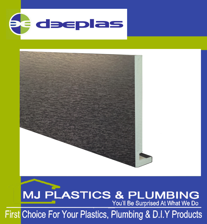 Deeplas 200 x 16mm Square Edge Maxi Fascia Board - Anthracite Grey